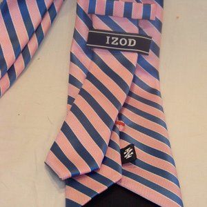 Pink and Blue Stripped IZOD Necktie